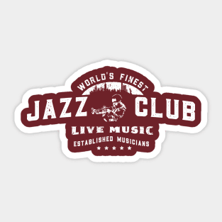 Vintage Jazz Club Design Sticker